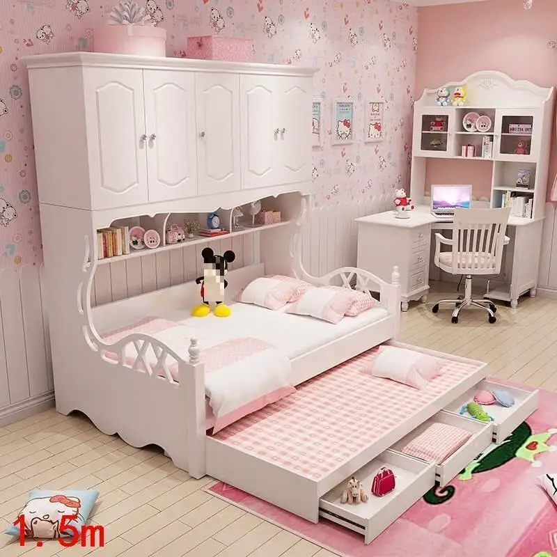 Для Mebles Dla Dzieci Yatak Odasi Mobile Muebles De Dormitorio деревянная мебель для спальни с подсветкой Enfant Cama Infantil детская кровать - Цвет: Number 1