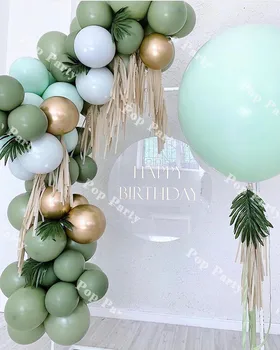 

58pcs Tiffany Blue Balloons Garland Arch Birthday Party Decoration Adult Dusty Green Latex Ballon Wedding Anniversary Supplies