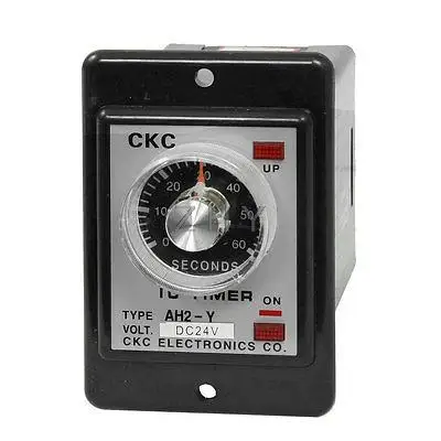 

AH2-Y DC 24V 8-Pin DPDT 0-60 Seconds 60Sec Power on Delay Timer Time Relay