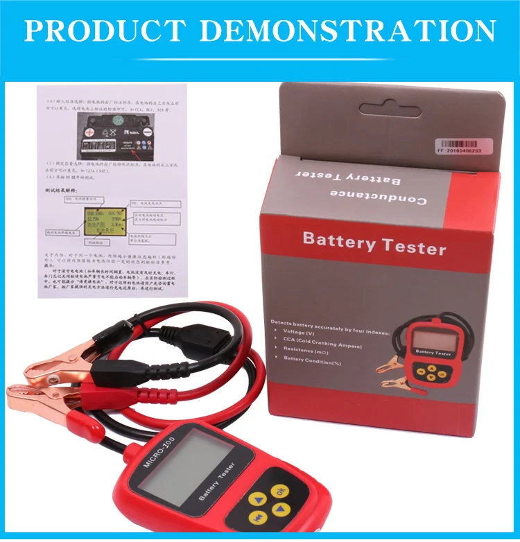 Automotive Battery Tester micro-10012v Battery Tester Battery Capacity Tester test meter digital display