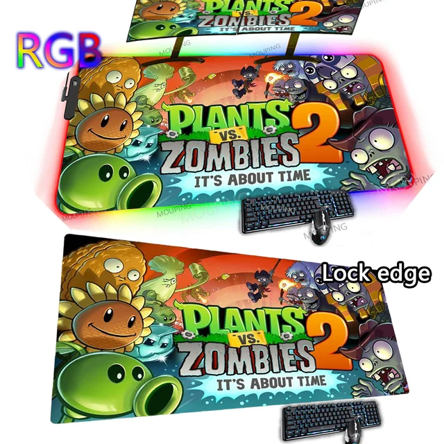 Desk Mat 1200x600 Plants Vs Zombies Mouse Pad 100x50 Carpet Mouse Computer Extra Large Gaming Mat Huge Rug Rgb Led Backlit Anime 6