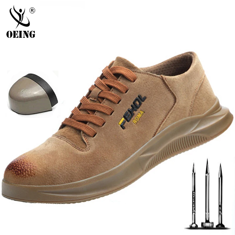 

Men and women steel toe cap safety boots indestructible Ryder shoes and needles anti-counterfeiting work shoes autumn and winter