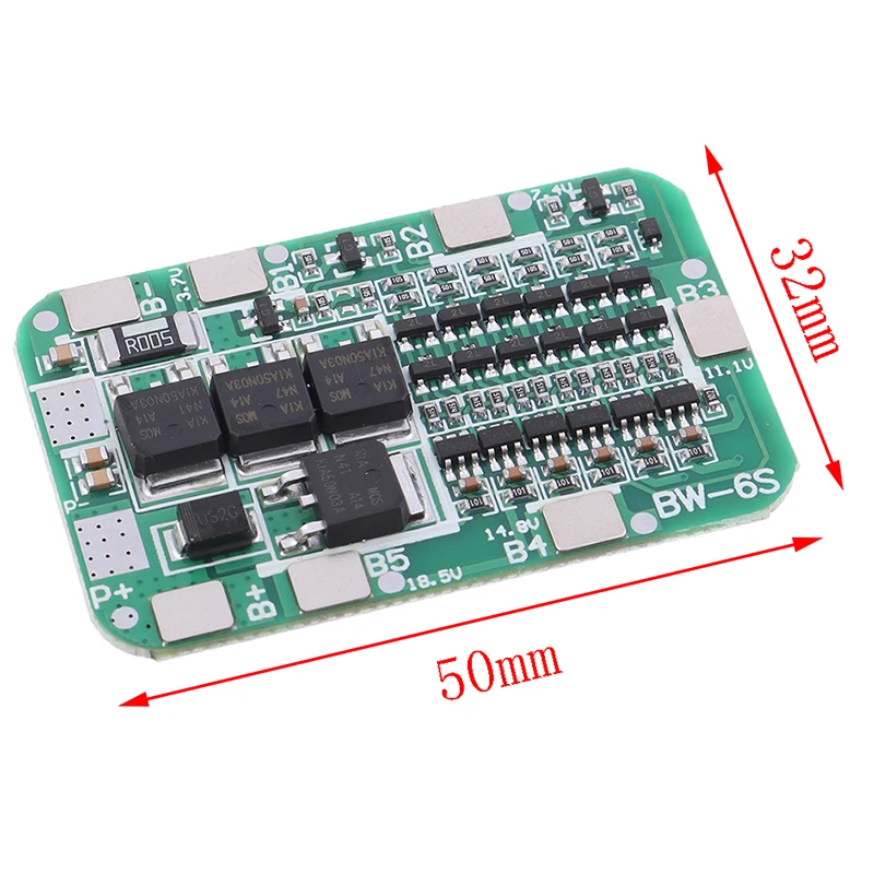 1pcs 6S 15A 24V Protection Board For 6 Pack 18650 Li-ion Lithium Battery Cell Module Instrument Tool Parts | Инструменты