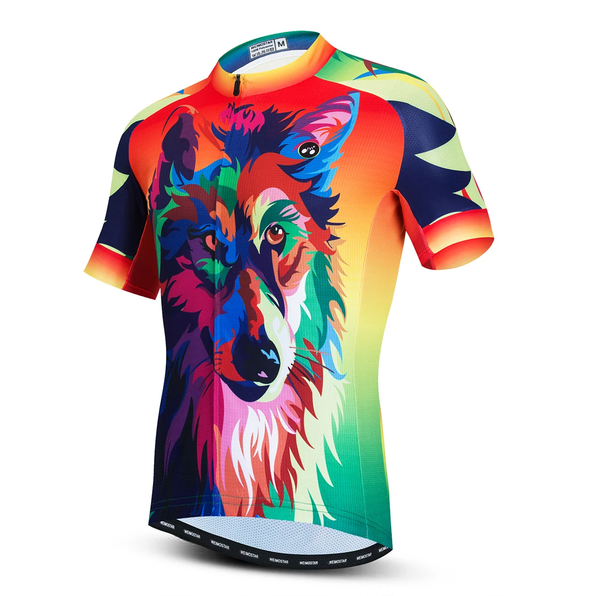 

Cycling Jerseys Men Wolf Head Printing Breathable Short Sleeve Bicycle Tops Mtb Shirts quick dry