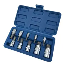 2021 neue 10 Pcs XZN 12 Punkt Triple Platz Spline Bit Socket Set Tamper Proof mit Fall