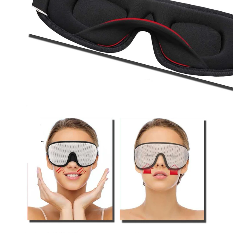 Masque pour les yeux bloquant la lumière, doux, rembourré, pour voyage, repos, sommeil relaxant, couvre-yeux ► Photo 2/6
