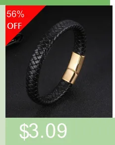 NAIQUBE Модный геометрический кожаный браслет для мужчин стальная Классическая упаковка браслет для мужчин ювелирный подарок