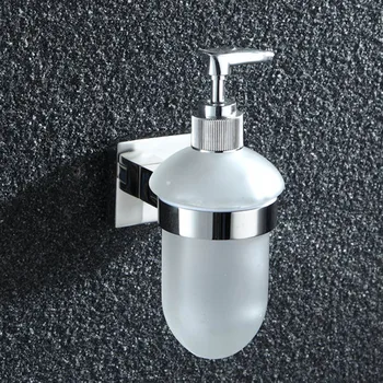 

304 Stainless Steel Soap Dispenser Wall Mounted Hand Liquid Soap Dispenser Glass Bottle Liquid Container For Bathroom Kitchen