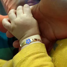 Золотые браслеты с сердечками и цветами для малышей, детские украшения, Рождественский детский браслет для девочек, Pulseiras Bebe Accesorios Bracciali B0929