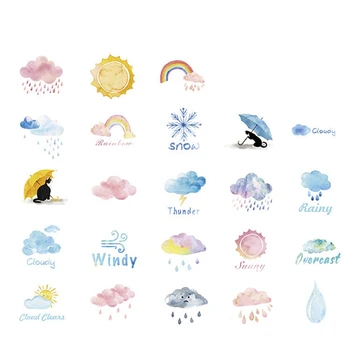 

46Pcs Japanese Paper Small Little Boxes Decorative Travel Weather Diary Girl Stickers Scrapbooking Stationery