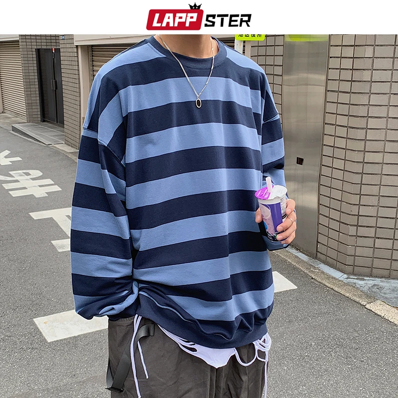 LAPPSTER Men Streetwear Oversized Striped Hoodies 2020 Autumn Mens Hip Hop Harajuku Sweatshirts Korean Fashion Colroful Hoodie LAPPSTER Men Streetwear Oversized Striped Hoodies 2020 Autumn Mens Hip Hop Harajuku Sweatshirts Korean Fashion Colroful Hoodie