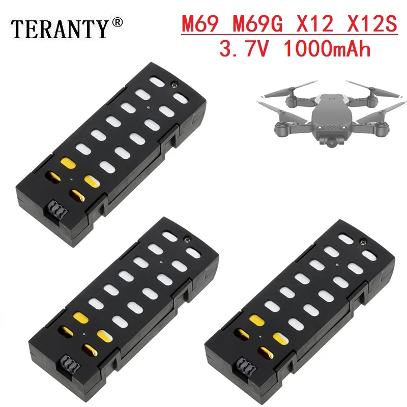 При заказе 1-10 штук оригинал для M69 M69G X12 X12S Дрон Батарея запасные 3 7 V 1000mAh