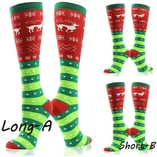 Мужские и женские хлопковые Праздничные Носки с принтом лося; Новинка; Рождественский подарок; вечерние Носки с рисунком снеговика; рождественские носки с 3D принтом; W1118