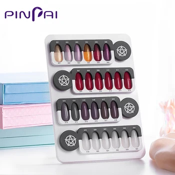 

24 Tips Nail Gel Polish Color Display Chart Salon Acrylic Gel Magnetic Nail Display Color Showing Shelf Card Chart