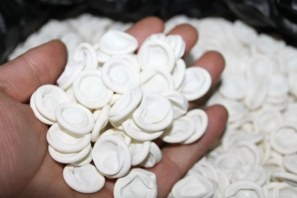 1000 Pcs Disposable Fingertips Protector Gloves Rubber Non-slip Finger Cover Cots white Durable Tool 5