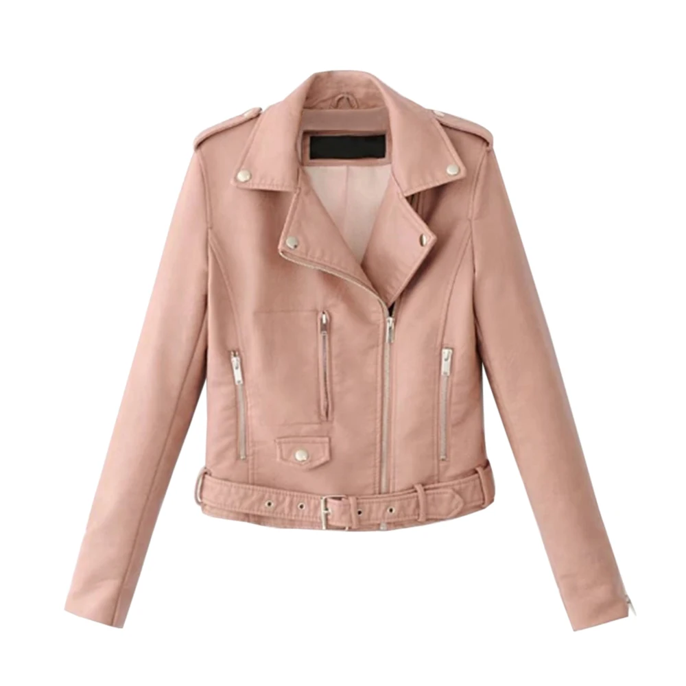 Ailegogo-Chaqueta De Piel De Cordero Para Mujer, Abrigo De Piel Sintética Con Cuello Vuelto, Cremallera Grua Y Cálida Con Cinturón - AliExprs 200000345