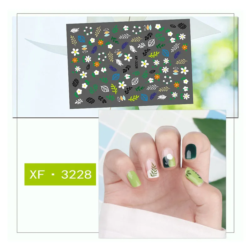 XF3228 FlorVida 1 шт. наклейки с леопардом для дизайна ногтей 3D пантера точечный узор для сексуальных ногтей красоты самоклеющиеся не водные передачи - Цвет: XF3228