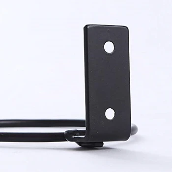 

3pcs Black Garden Outdoor Wall Mounted Holding Tray Iron Balcony Home Flower Pot Rack Hanging Ring Shape Easy Install