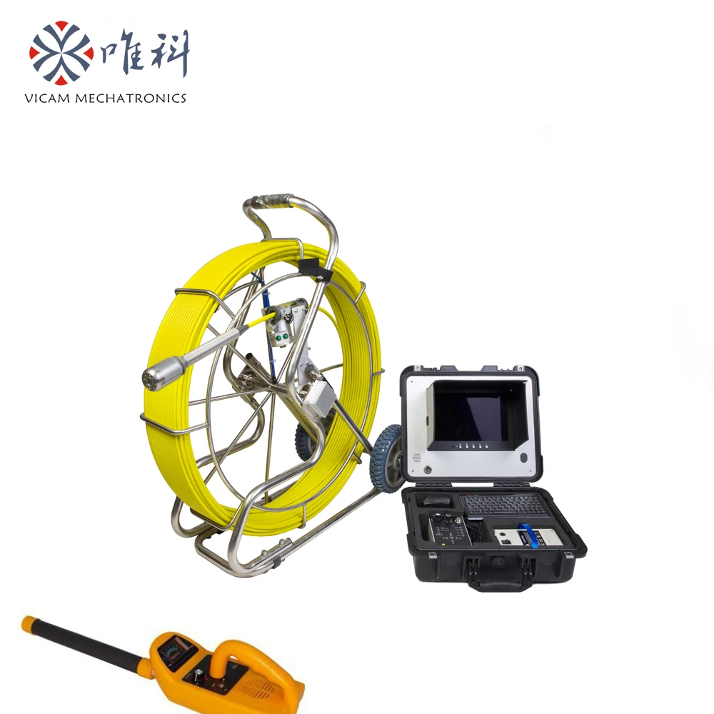 100m Pipe Inspection Video Camera DVR IP68 Drain Sewer Pipeline Industrial Endoscope with 10&quot Monitor With 512Hz transmitter |
