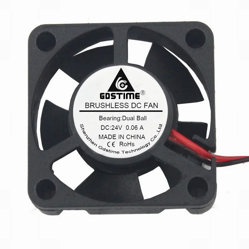 Gdstime-rolamento Esférico de 30 mm dc 24v 2pin 30x30x10 mm 3010 3cm Pequeno Cpu Cooler Ventilador Axial de Resfriamento sem Escova com 10 Peças - Imagem 4