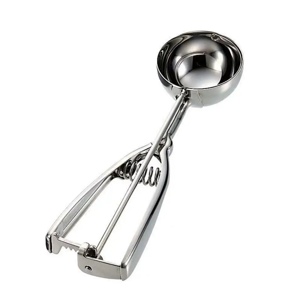 3 Size Stainless Steel Ice Cream Spoon Spring Handle Masher Cookie Scoop Tools Spoons | Дом и сад