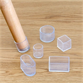 

20pcs Transparent Chair Leg Caps Non-slip Furniture Table Floor Feet Cover Protector Pads Rubber furniture hole plugs Home decor