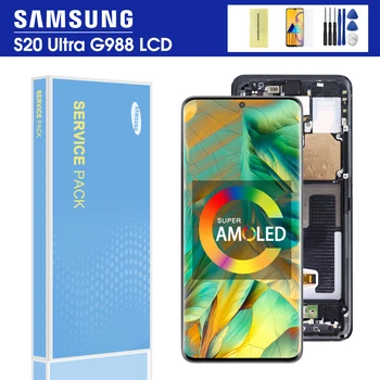 

6.9" For Samsung Galaxy S20 Ultra Lcd G988 G988F G988B/DS with Frame Display Touch Screen Digitizer For Samsung s20 Ultra lcd