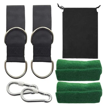

Outdoor Hammock Tree Swing Hanging Straps Kit 5Ft with Lock Hooks for Courtyard Garden Entertainment Game Playing