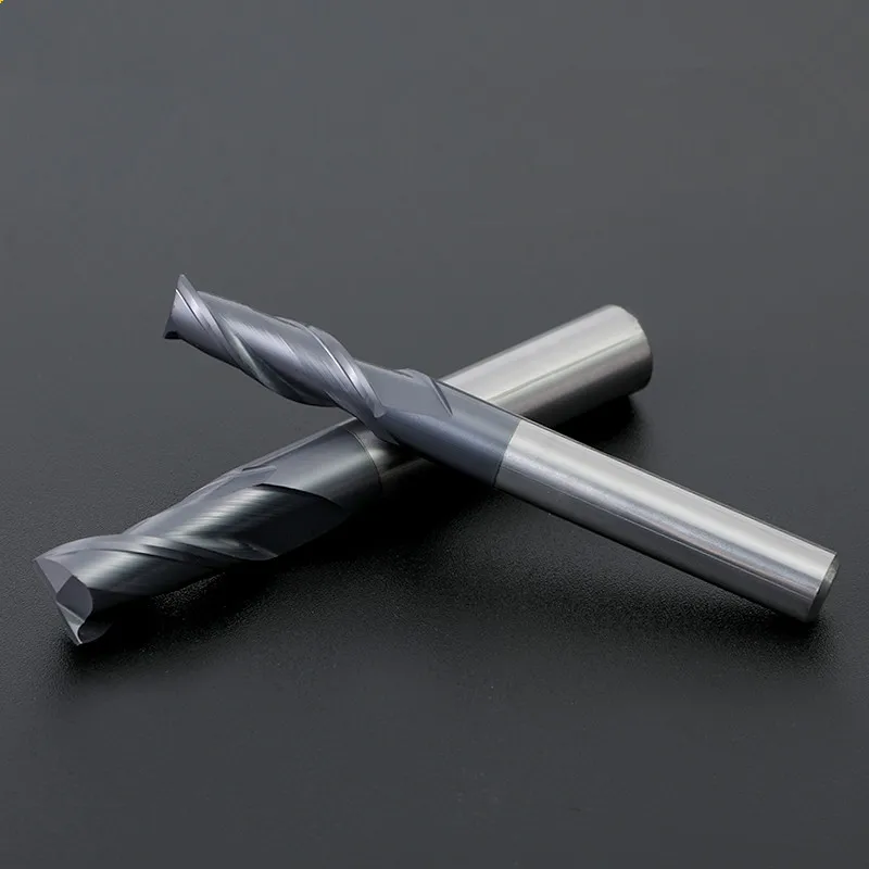 50º Chamfer Aluminum Alloy Tungsten Steel Milling 2-Flute CNC Cutter End Mill