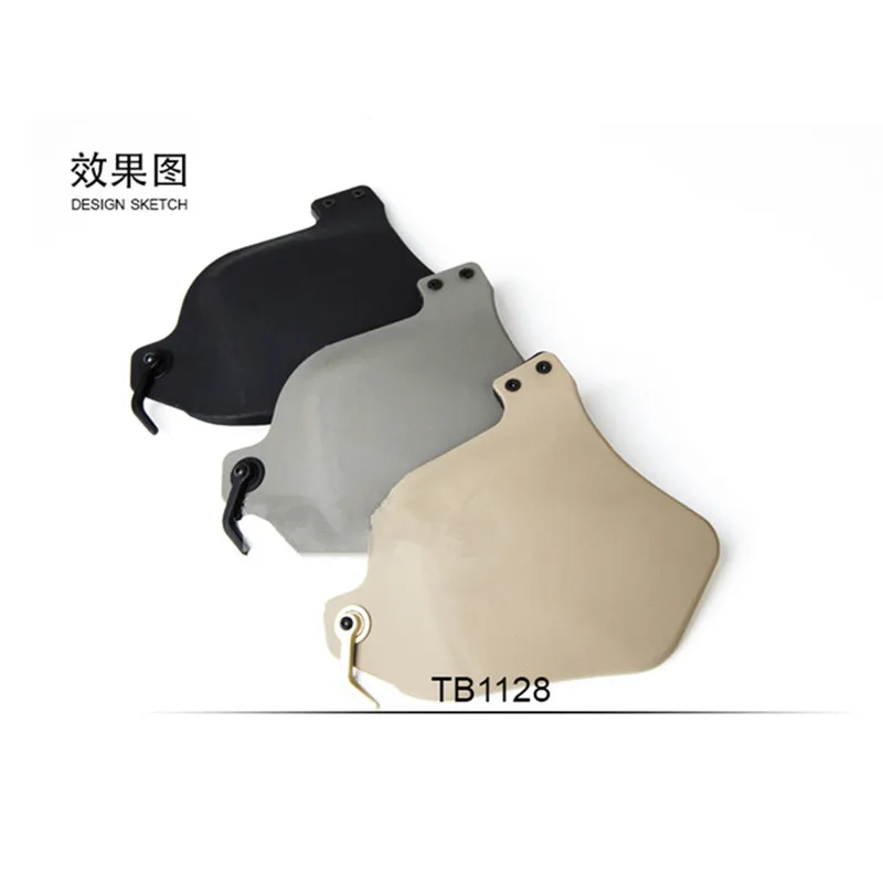 New Tactical Airsoft Helmet Side Covers Ear Protection With Pad for Ballistic Fast Helmet Rail BK/DE/FG