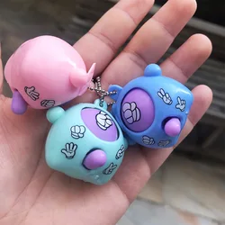 Porte clés délicat et amusant avec Mini appareil Mora, jeu de devinettes avec les doigts, jeu Rock, ciseaux en papier, jouet, oeuf rond, 6 pièces/lot, 2022 