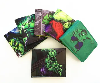 

6 Type Avengers: Infinity War Series The Hulk Men Wallet Faux Leather Zipper Coin Purse Unisex Wallets ID/Credit Card Holder