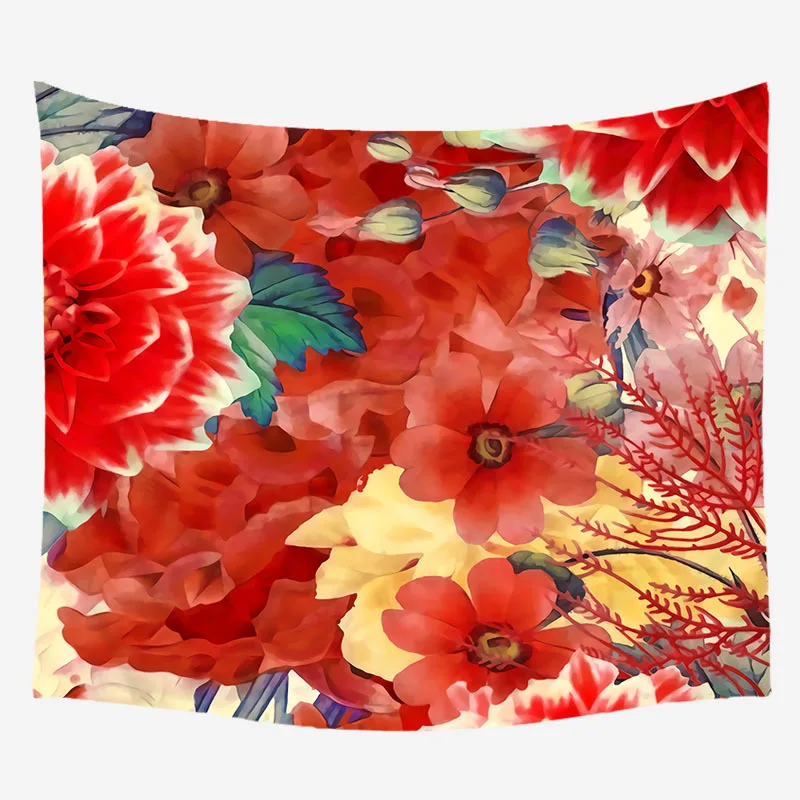 LZE170-9 Cilected цветок растительный гобелен настенный полиэстер 75X87 см гостиная спальня диван фон Ткань Гобелен скатерть - Color: LZE170-9