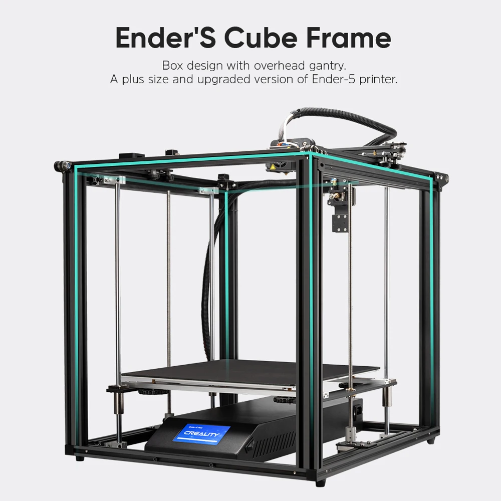 3D принтер Creality Ender 5 Plus 350*350*400 мм с сенсорным экраном 4 3 дюйма съемная пластина из