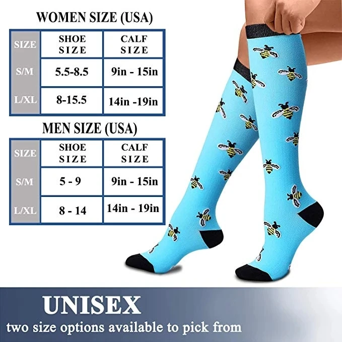 Compression Socks Running Socks 20-30 Mmhg Anti-slip Men Women Running Crossfit Golf Varicose Veins Football Cycling