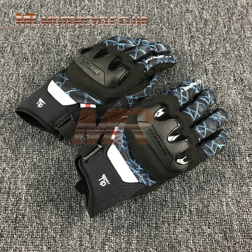 Komine GK-220 3D мотоциклетные летние перчатки из сетки Защитные Дорожные гоночные перчатки с сенсорным экраном перчатки для мотокросса