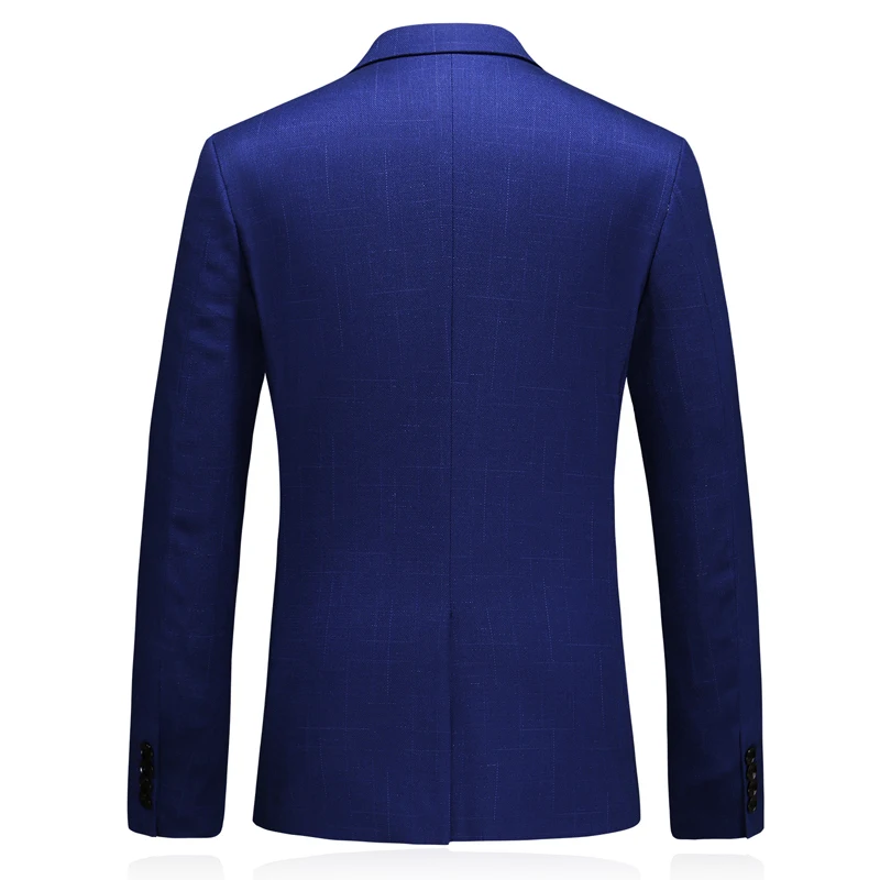 Autumn Winter New Men Blazer Jacket Size 4XL 5XL Slim Design Business Banquet Men Dress Jackets Gray Blue Plaid Suit Men Coat Autumn Winter New Men Blazer Jacket Size 4XL 5XL Slim Design Business Banquet Men Dress Jackets Gray Blue Plaid Suit Men Coat