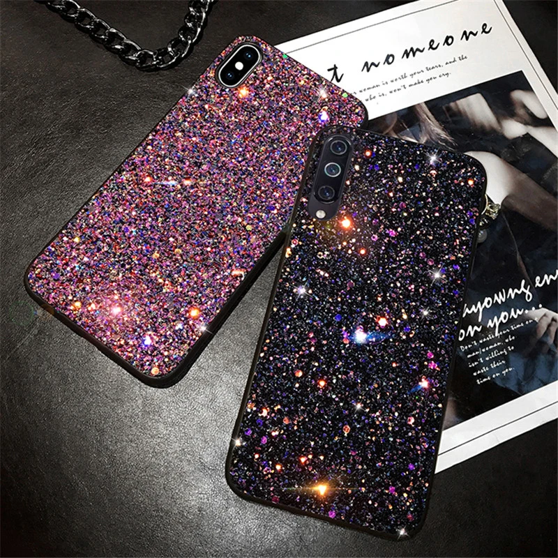 Чехол с блестками для Samsung Galaxy A30 A20 A50 A10 A70 A40 M20 A60 A80 A90 5G A20e A5 A6 A8 Plus 2018 | Мобильные