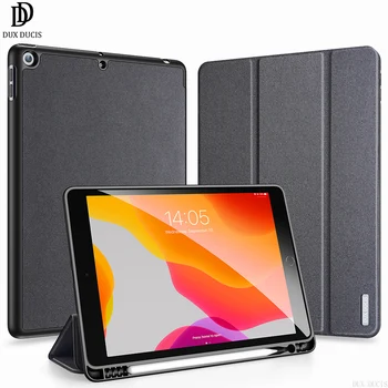 

Dux Ducis Flip Case For Apple iPad 10.2 2019 iPad 7 Stand Auto Sleep/Wake Cover Shockproof Tablet Case With Penscil Holder Slot