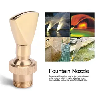 

1/2" DN15&3/4" DN20 Fan Shaped Brass Fountain Nozzle Sprinkler Spray Head Fan Shaped Fountain Nozzle