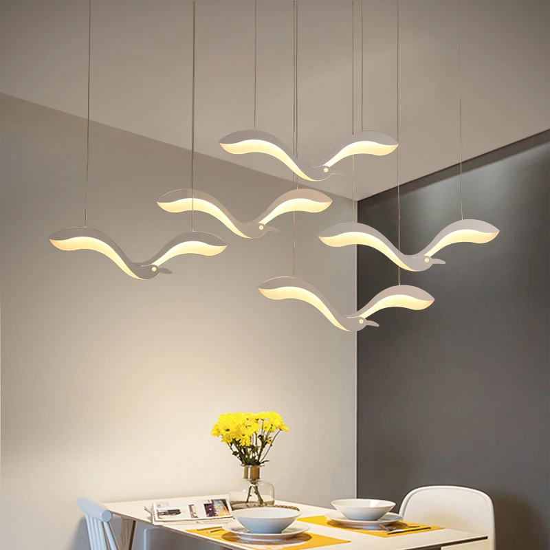 Modern creative Led Chandelie can be used in restaurant bar front kitchen chandelier personality seagull led chandelier