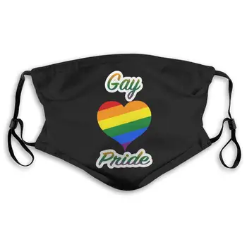 

Gay Pride Rainbow Heart Unisex Anti-Pollution Mask Dust Mask with Filter Mask