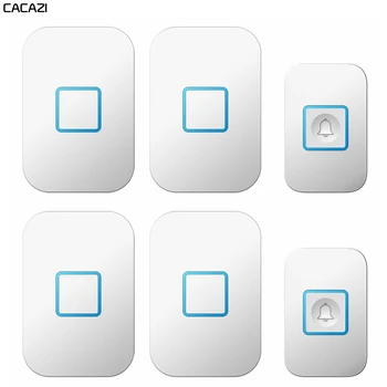 

Smart Wireless Doorbell Waterproof 300M Remote US EU UK AU Plug 2 Button 4 Receiver Intelligent Home LED Light Door Bell Chime