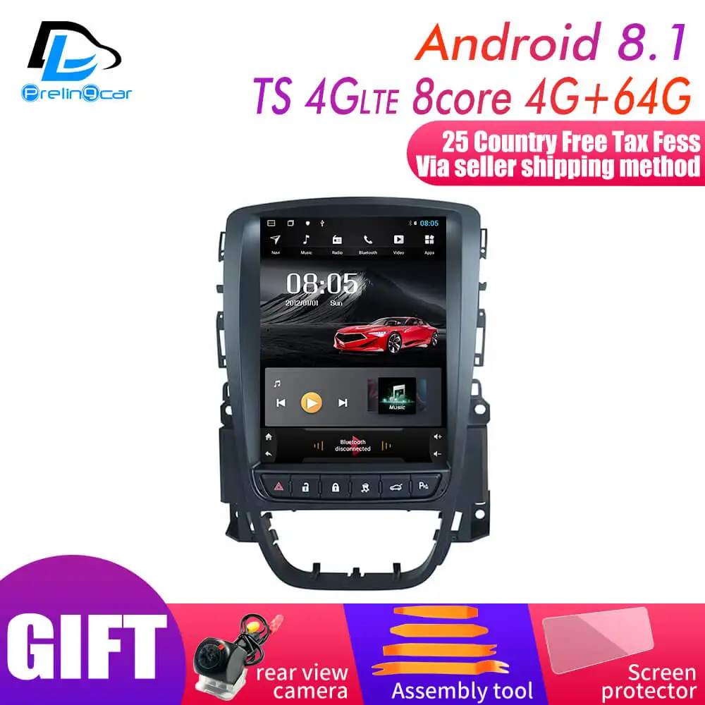 4G ram вертикальный экран android 9,0 Система Автомобильный gps мультимедийный Видео Радио плеер в тире для opel ASTRA J автомобильный navigaton стерео - Цвет: TS-4G 4G64G An8.1