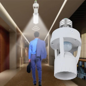 

Lamp Base E27 Socket Motion Sensor Time Setting 110V - 220V Lamp Base Modern Hallway Restaurant Bedroom Decorative Lighting