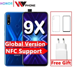 Глобальная версия смартфона Honor 9x, 48 МП, тройные камеры nfc, 4000 мАч, 6,59 дюймов, полный экран, GPU, Turbo, мобильный телефон