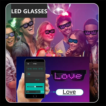 

TTLIFE Luminous Glasses LED Bluetooth Glasses Jumping Equipment Quick Flash Led Party Glasses USB Charge Luminous Concert Light