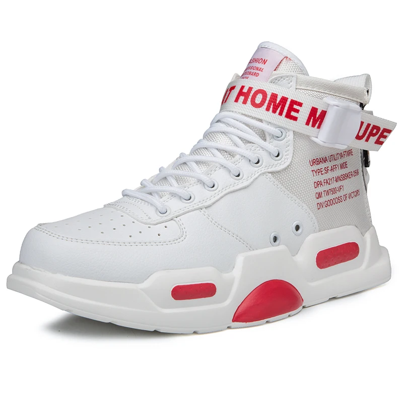 White Red Новые модные зимние кроссовки для бега для мужчин, воздухопроницаемая легкая спортивная обувь белого и красного цвета, спортивные кроссовки для бега Zapatillas - Цвет: White Red