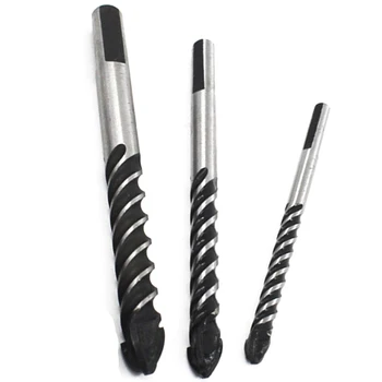 

BEST6PCS Tile Drill Bit Masonry Drill Bit Set for Glass Brick Concrete Wood Hard Alloy Tungsten Tip