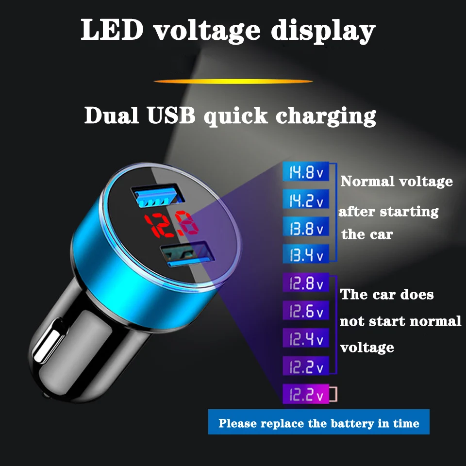 Двойной USB 5 В 3.1A быстрая зарядка автомобильное зарядное устройство адаптер питания для автотранспортного средства розетка телефон USB зарядное устройство подходит для всех мобильных телефонов автомобиля